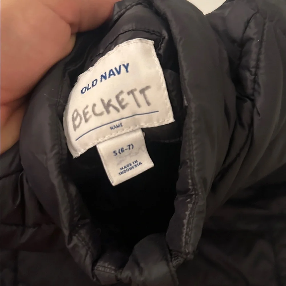 Old Navy Packable Kids Black Puffer Jacket 6/7 black